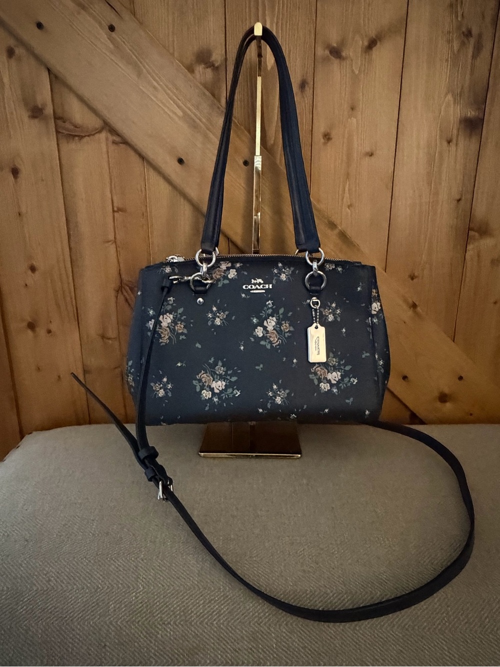 Coach Etta Carryall With Rose Bouquet Print